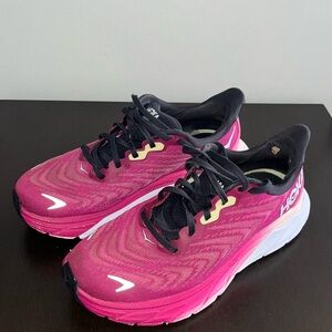 Hoka Women's Fuchsia and Black Athletic Shoes